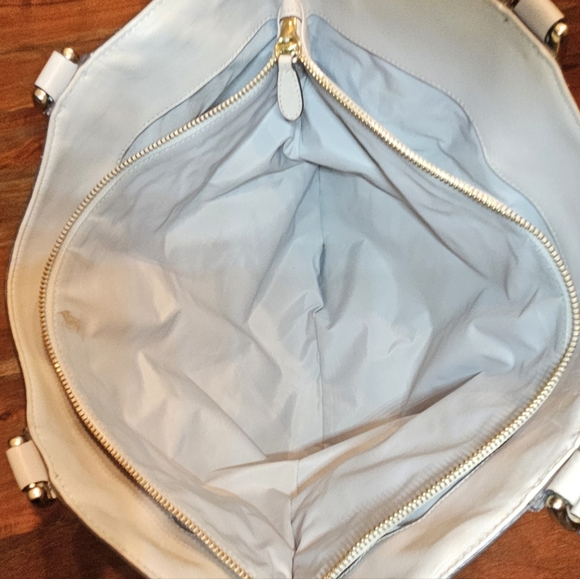 COLE HAAN Gray Leather Tote - Picture 10 of 13